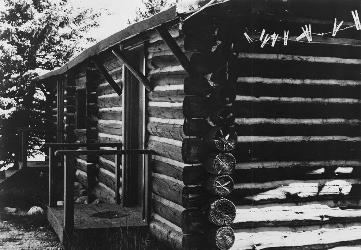 The cabin at the Spear-O-Wigwam ranch west of Sheridan where Hemingway stayed and worked on A Farewell to Arms in the summer of 1928. Casper College Western History Center.