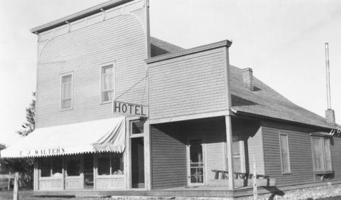 F.J. Walters' store and hotel, Hyattville, 1911, Wyoming State Archives.