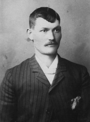 Nate Champion, who ran a small herd of cattle in the Hole-in-the-Wall country, was murdered by the invaders of Johnson County April 9, 1892. Courtesy Jim Gatchell Memorial Museum.