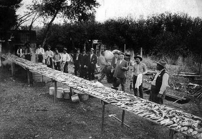 Third Annual Fish Fry, Saratoga 1910. (c) Historical Reproductions by Perue.