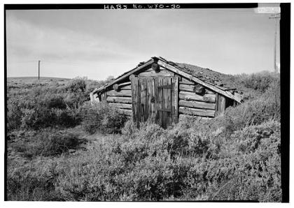 Prospector's cabin near the Carissa Mine, 1974. Library of Congress photo.