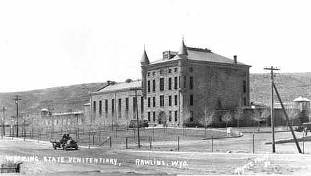 The Wyoming State Prison, shown here in 1926, is now open to tourists and the general public as the Wyoming Frontier Prison. Wyoming State Archives photo.