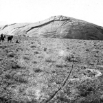 Independence Rock from the northwest, 1870. William Henry Jackson photo.