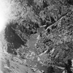 Black Canyon, site of Seminoe Dam, shown here in1935 before the dam was built. American Heritage Center.