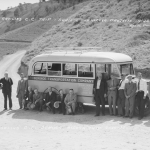 Members of the Rawlins, Wyo. Chamber of Commerce on a field trip to the site of the future Seminoe Dam, 1935. American Heritage Center.