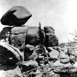 Rocks in the Laramie Range at the head of Crow Creek, west of Cheyenne, 1869. William Henry Jackson.