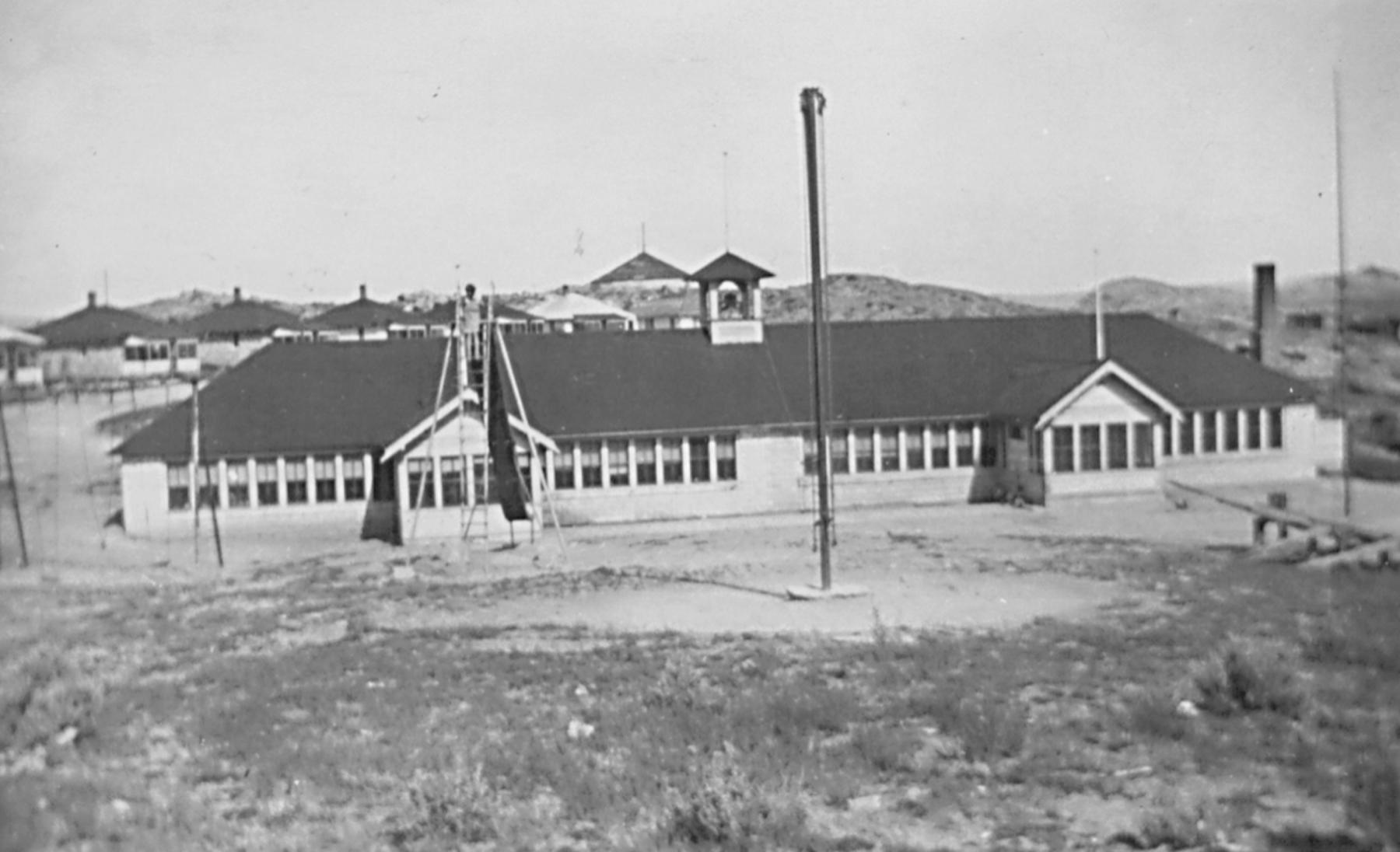 The k-12 school at Gebo boasted about 100 students in the town of 2,000 people. American Heritage Center, University of Wyoming.