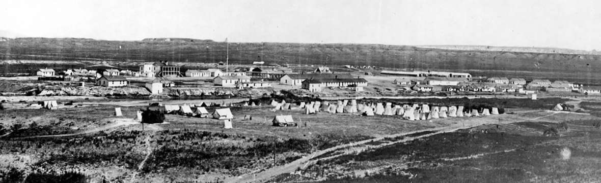 Fort Laramie in 1870. William Henry Jackson photo.