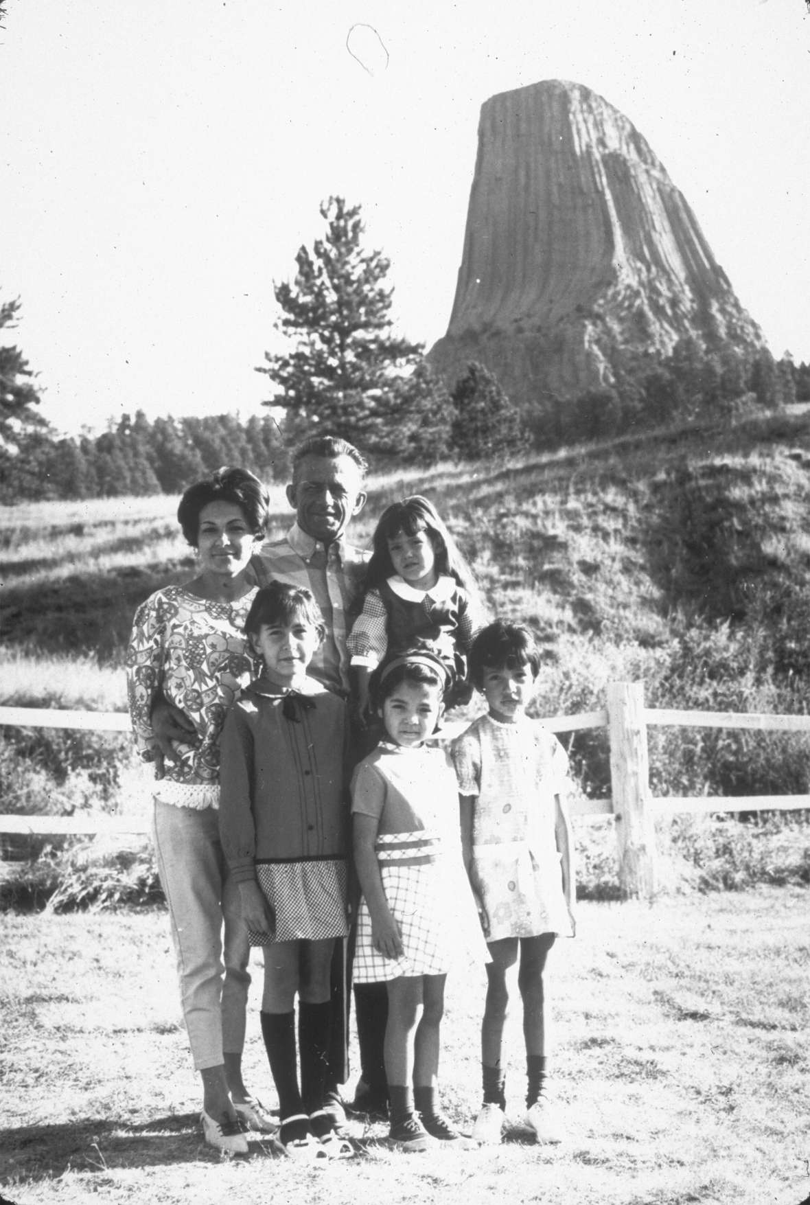 At an airshow in Mexico in 1958, Hopkins said later, "I suddenly asked myself what I was doing there,” and finally quit the daredevil business. In 1967, he visited Devils Tower with his family. NPS photo.
