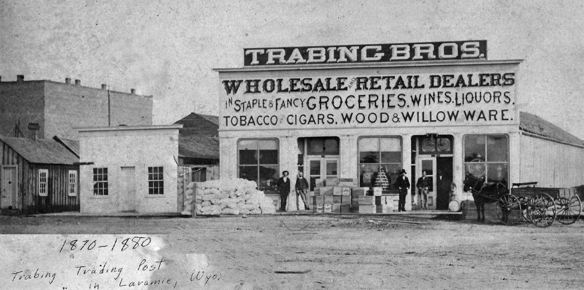 Before Laramie built a courthouse, court met at the the Trabing Brothers store. Here, the first women served on juries. Courtesy Nancy Trabing Mickelson.