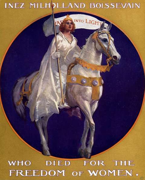 Poster from a 1924 pageant, 'Forward into Light' about the life of Inez Milholland. Smithsonian archives.