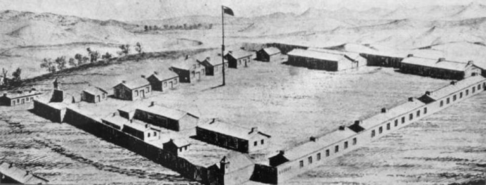 Fort C.F. Smith, near the Bighorn River in what's now southern Montana, was the northernmost of the three forts. Fortwiki.com.