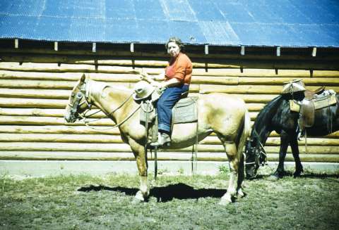 Emma Nelson Mitchell, 1950s. She was about five feet tall. Years later, her granddaughter remembered her as 'a tiny little dynamo' and 'the glue that held all the extended family together.' American Heritage Center.