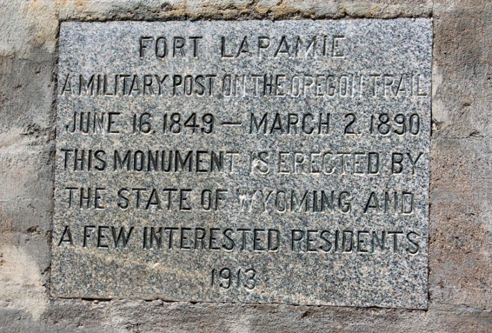 The State of Wyoming began marking historic sites like Fort Laramie early in the 20th century. Tom Rea photo