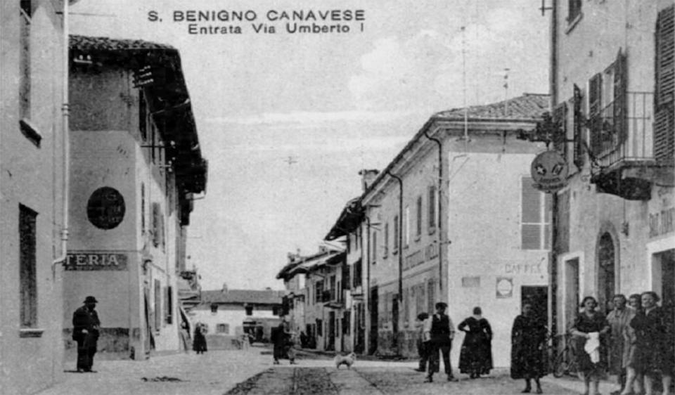 Street scene in San Benigno Canavese, the village in the Piedmont region of Italy where Battista Gamarra was born and raised. Author’s collection.