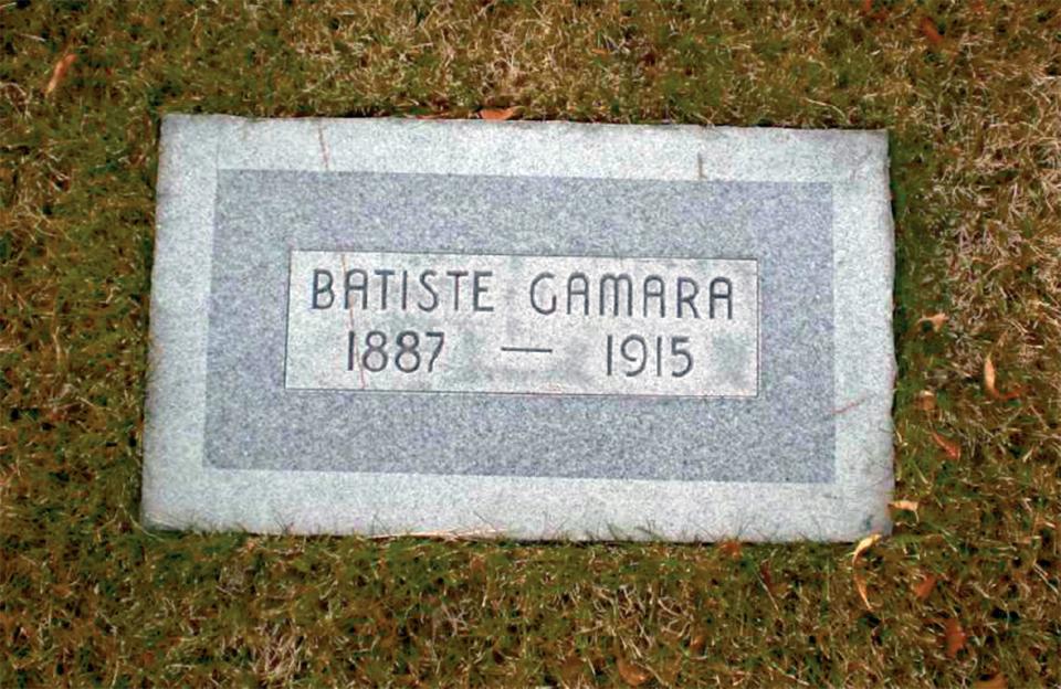 The miner’s grave today in the South Lincoln County Cemetery. The Kemmerer band played at his funeral, with many of his Moose and Knights of Pythias lodge brothers on hand for the rites. Hanna Basin Museum, via Author’s collection.