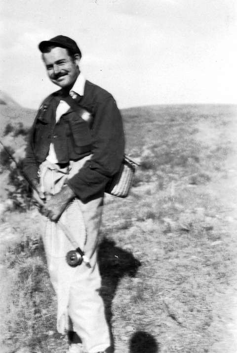 Hemingway in Wyoming, 1928. That summer he stayed at the Folly Ranch and at Spear-O-Wigwam, dude ranches in the Bighorn Mountains west of Sheridan. He loved to hunt and fish, one wrangler remembered decades later, and even more, he loved to talk about it. John F. Kennedy Library.