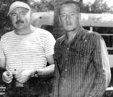Hemingway and his longtime friend Richard Cooper, with whom he spent time in Wyoming, Cuba, Bimini and Tanganyika. Authors’ Collection.