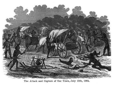 Attack on the Kelly-Larimer Wagon Train