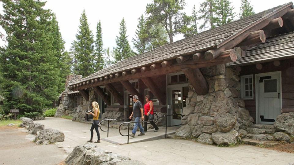 The museum at Fishing Bridge on the north shore of Yellowstone Lake is one of three remaining small, roadside museums built in the park in the 1920s and '30s. NPS.