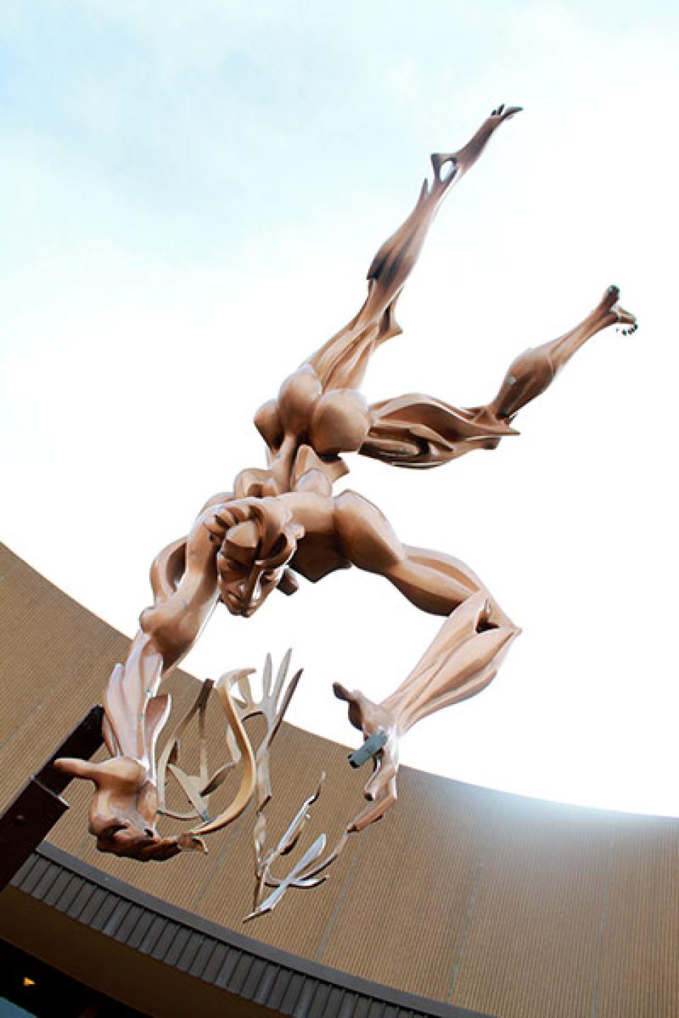 Russin's "Prometheus" in front of the Natrona County Public LIbrary in Casper. E.K. Wimmer.