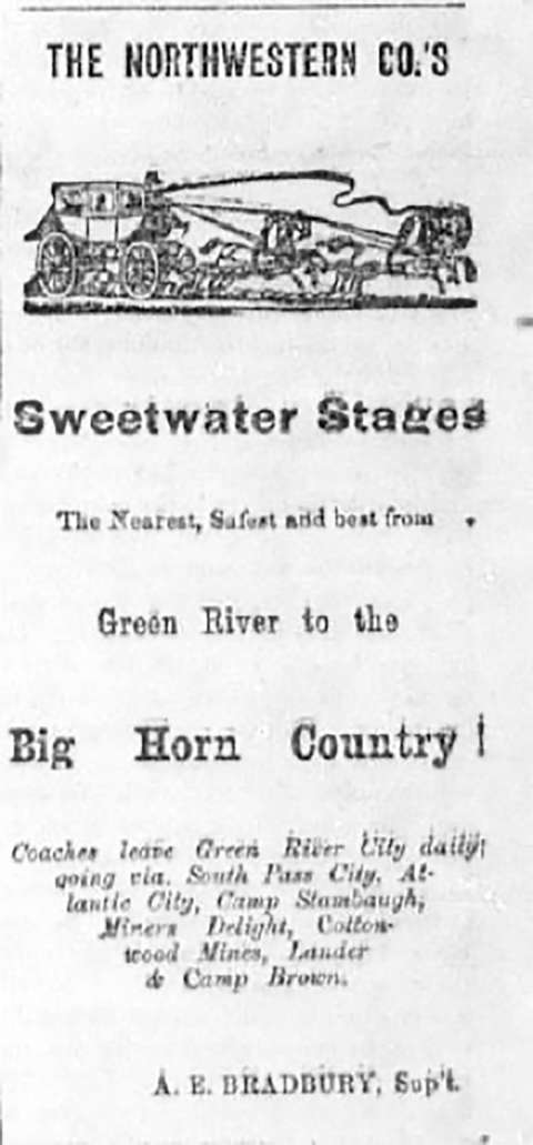 An ad in the Carbon County News, February 2, 1878. Author’s collection. Click to enlarge. 