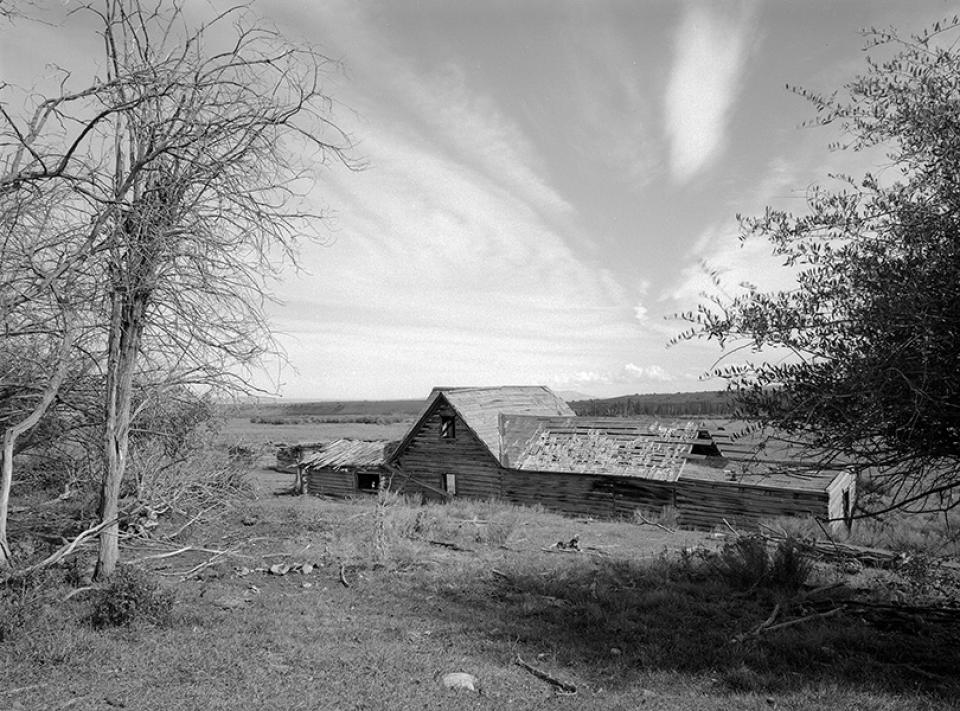 The main house on the Stewart homestead, from the rear. Richard Collier, Wyoming SHPO.