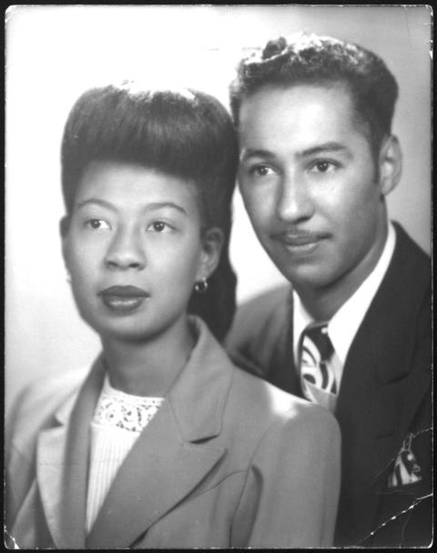 James W. “Jim” Byrd and his wife, Harriet Elizabeth “Liz” Byrd, August 8, 1947. Courtesy Harriett Elizabeth Byrd family papers, American Heritage Center (AHC), University of Wyoming
