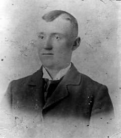 Bronc rider Floyd Bard as a young man when, as s a wrangler on the Moncreiffe Ranch near Big Horn. Wyo., he broke horses later sold to the British Army for the Boer War. Wyoming Room, Sheridan Library.